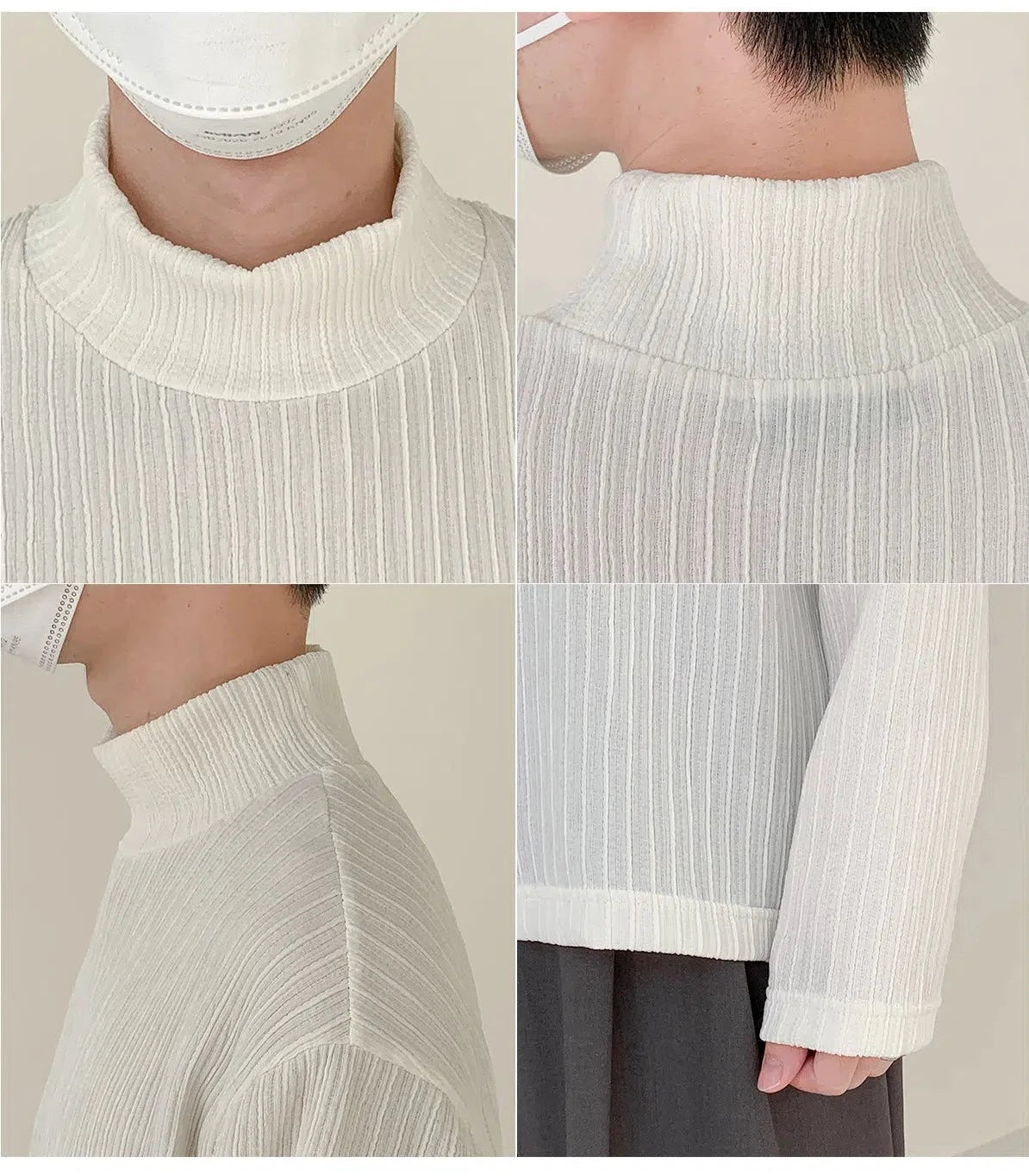 Half Turtleneck Long Sleeves Shirt