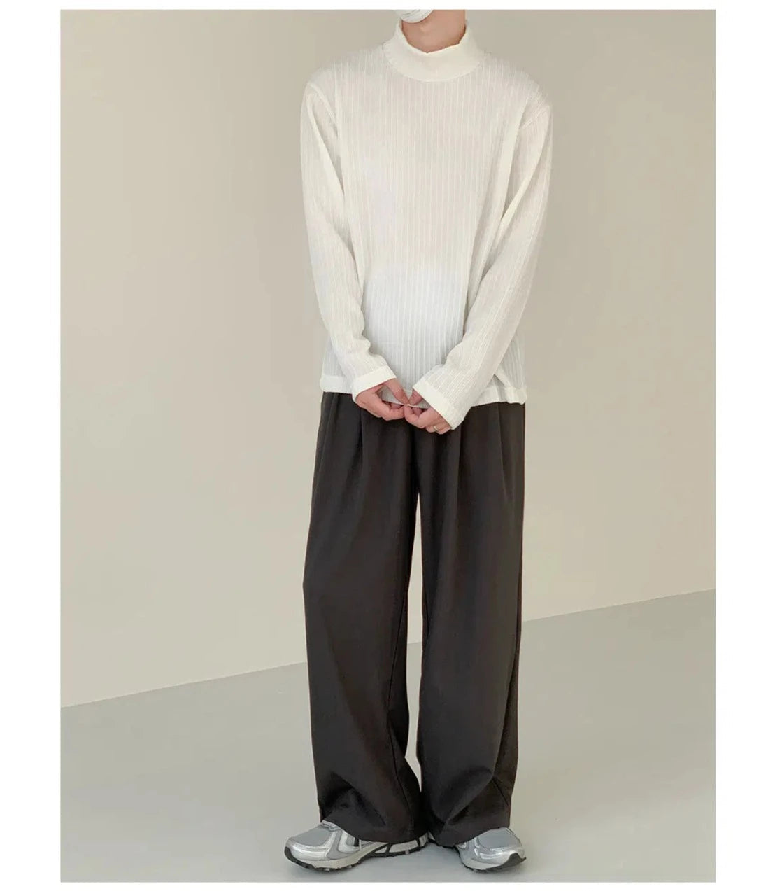 Half Turtleneck Long Sleeves Shirt