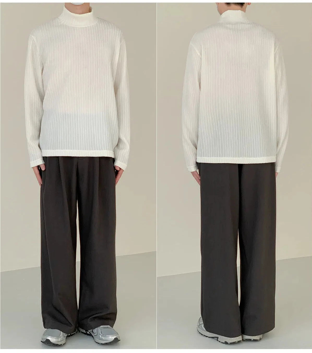 Half Turtleneck Long Sleeves Shirt