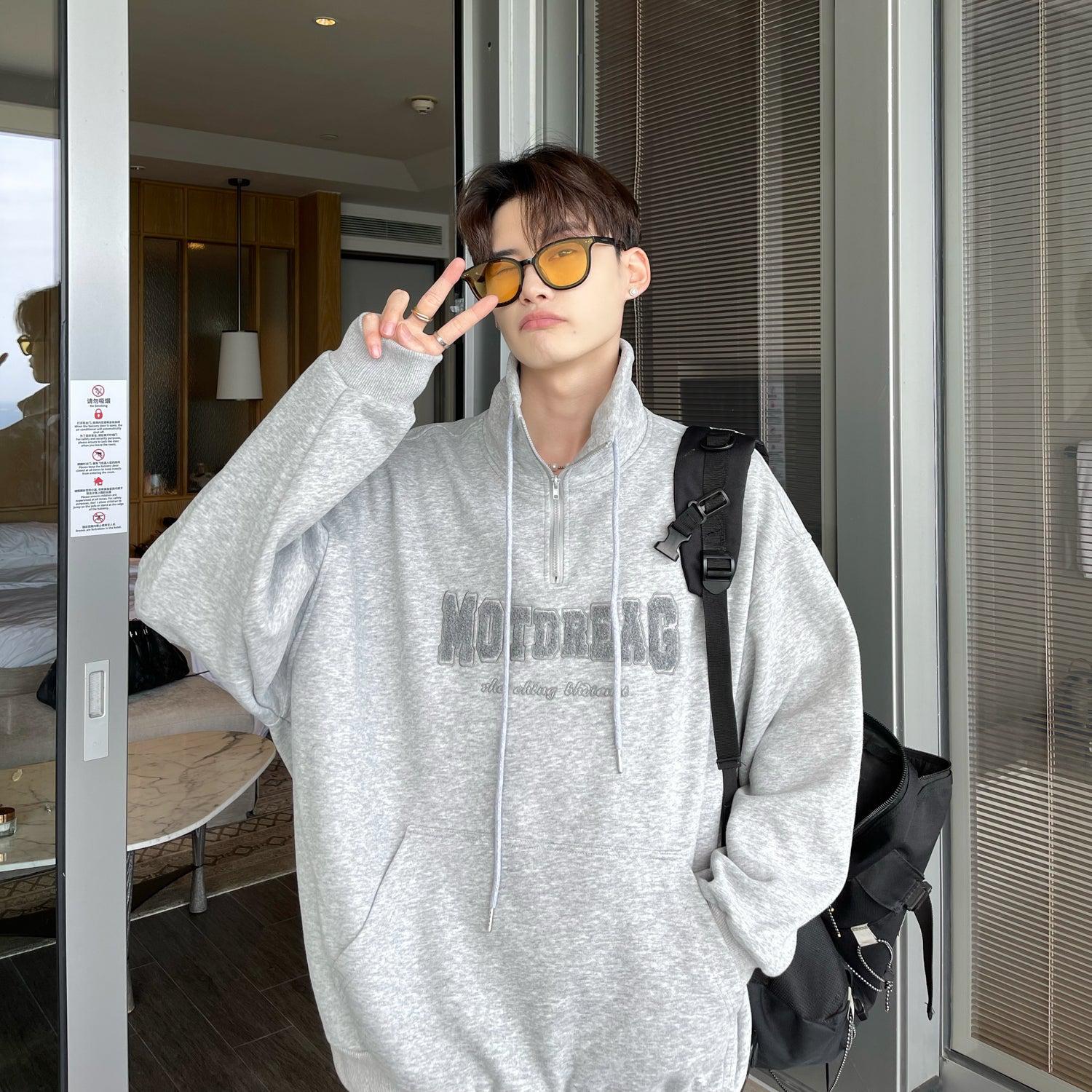 Half Turtleneck Oversized Sweatshirt