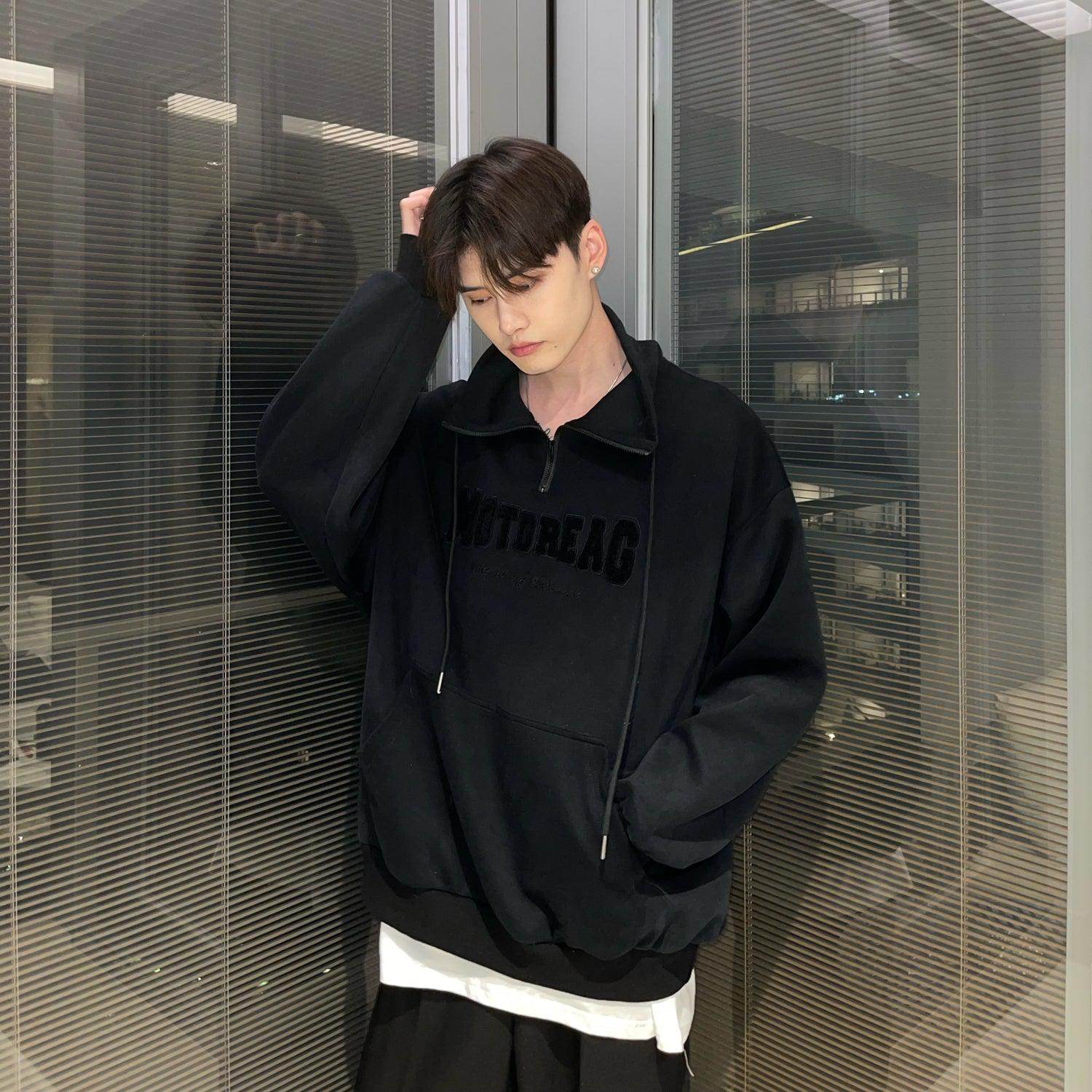 Half Turtleneck Oversized Sweatshirt