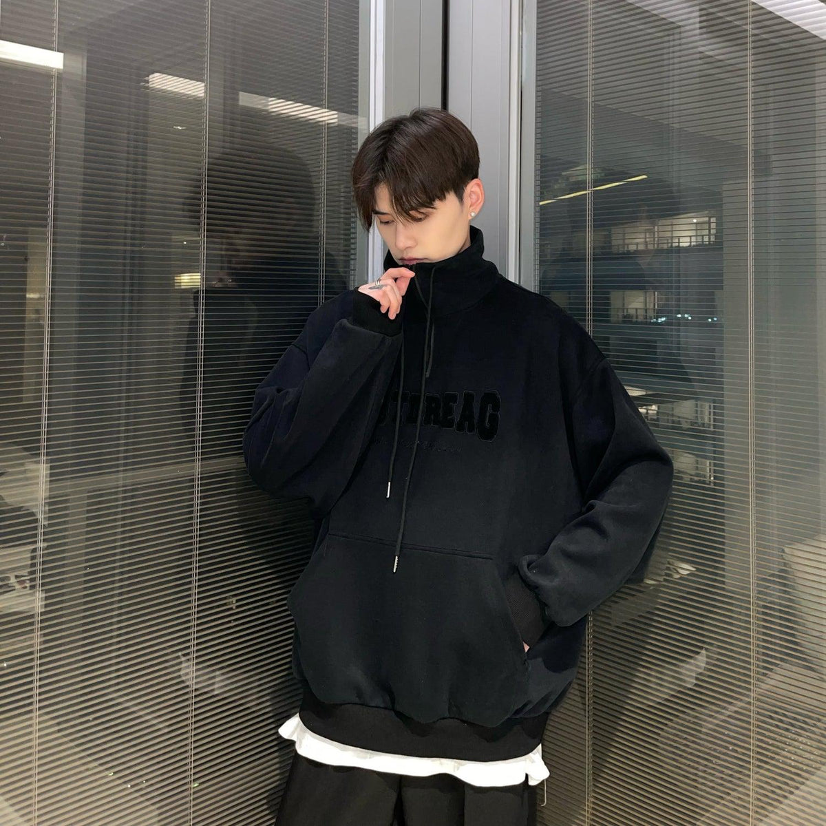 Half Turtleneck Oversized Sweatshirt