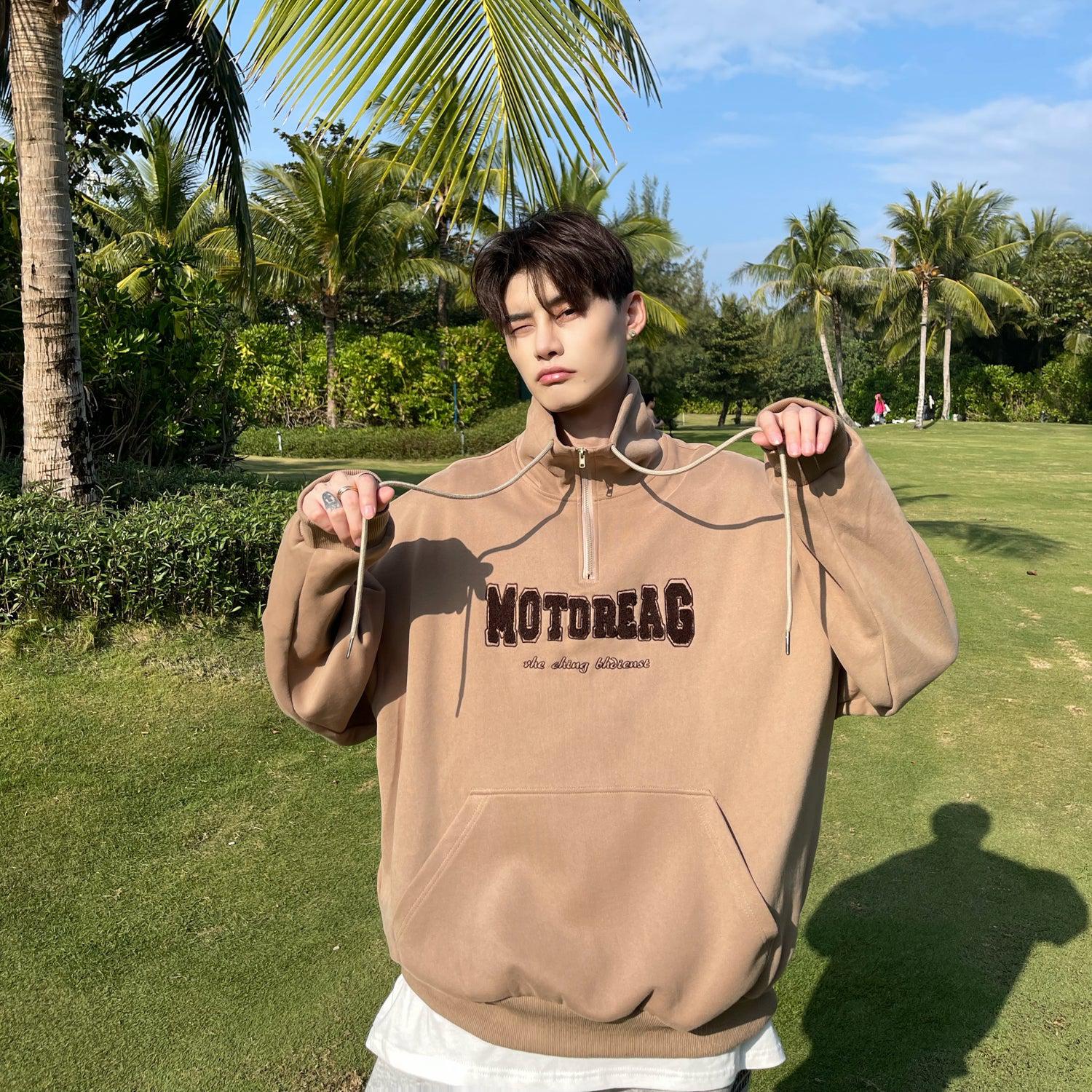 Half Turtleneck Oversized Sweatshirt