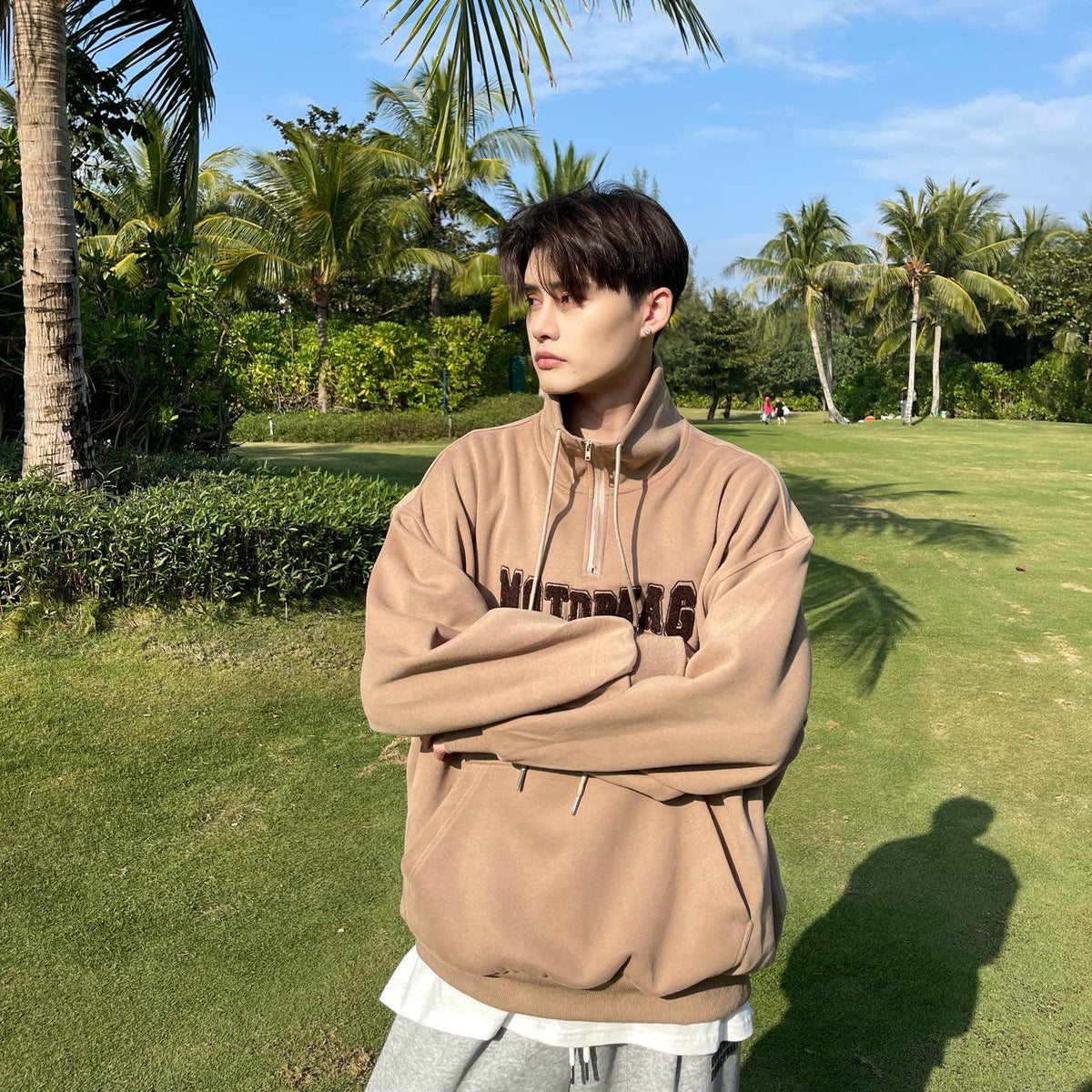 Half Turtleneck Oversized Sweatshirt