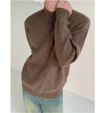 Half Turtleneck Solid Color Sweater