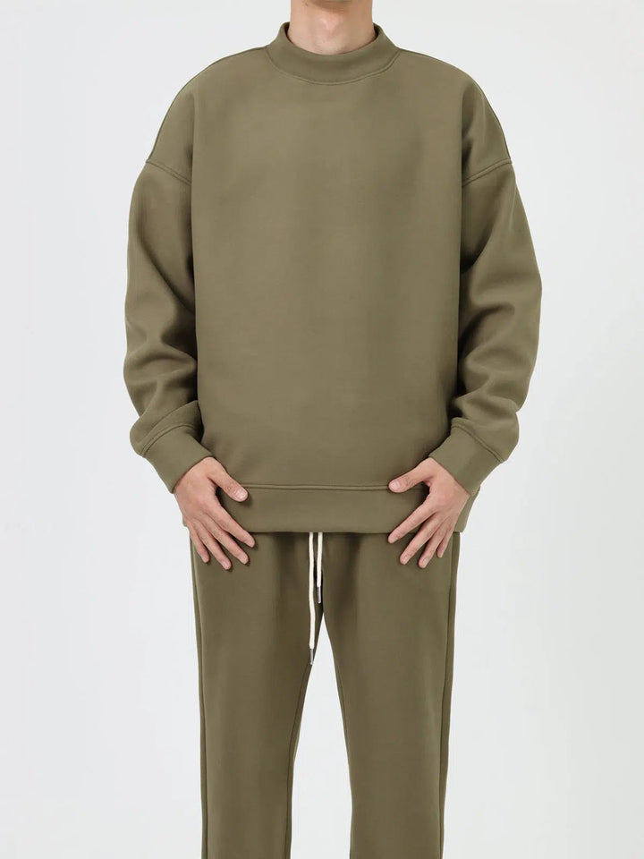 Half Turtleneck Velvet Sweatshirt
