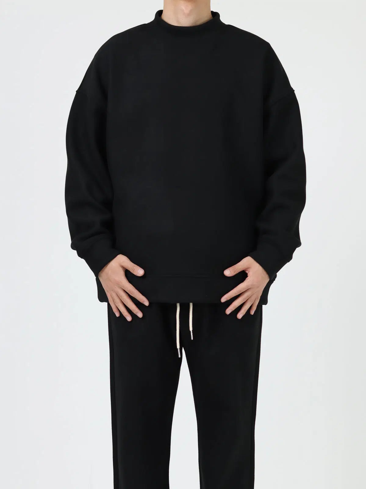 Half Turtleneck Velvet Sweatshirt