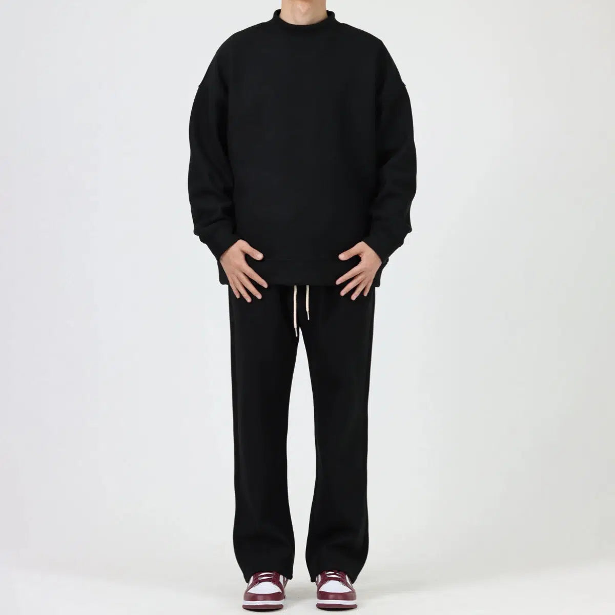 Half Turtleneck Velvet Sweatshirt