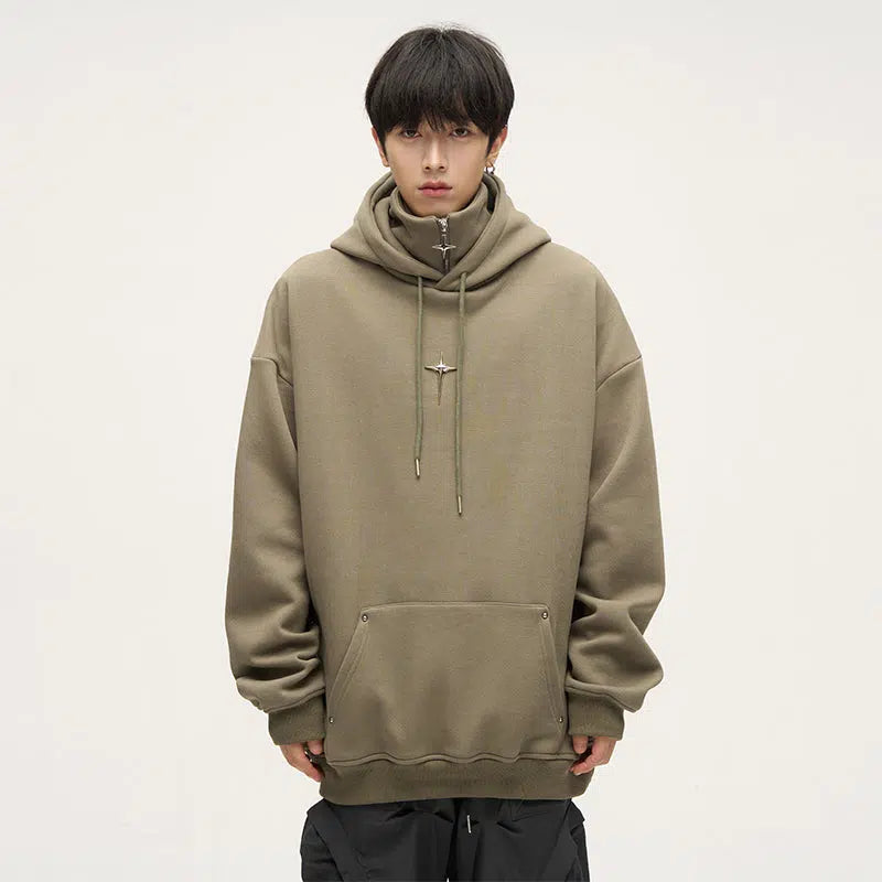 Half Zip Hooded Sweatshirt – The Korean Fashion