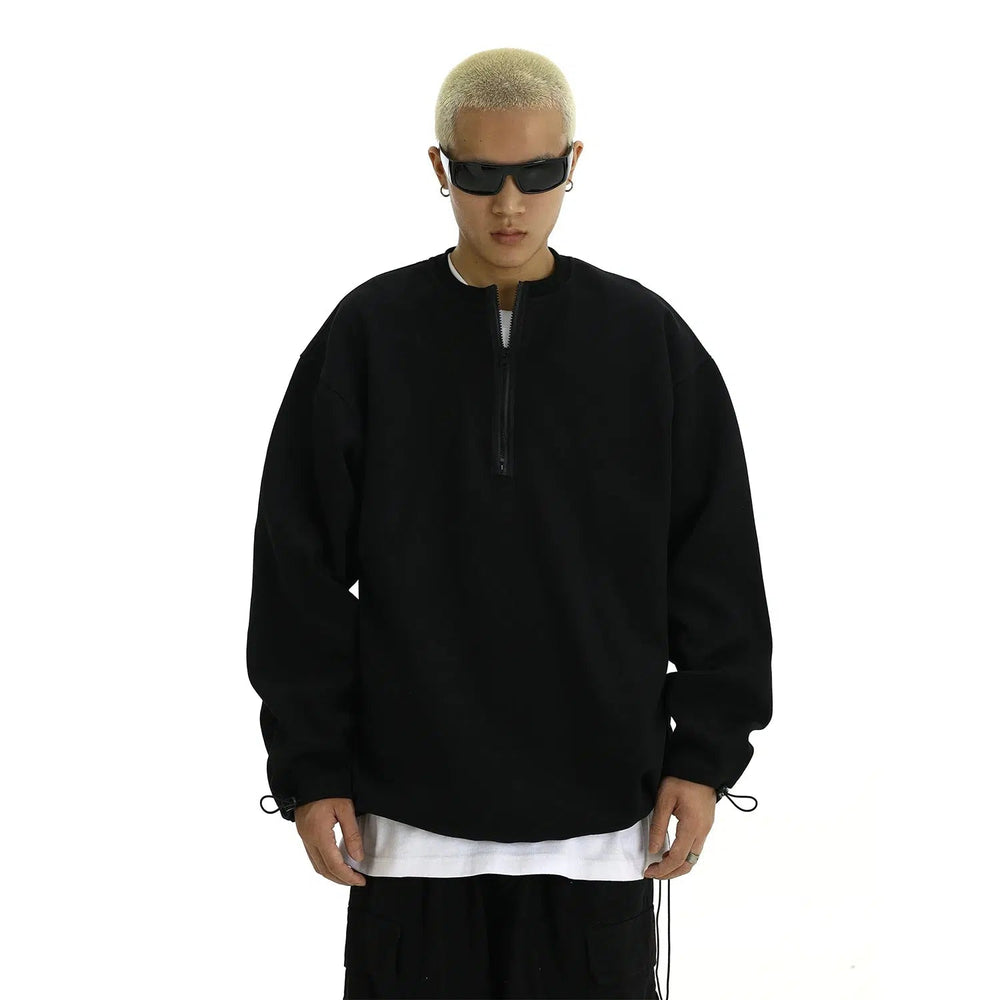 Half-Zip Oversized Sweatshirt