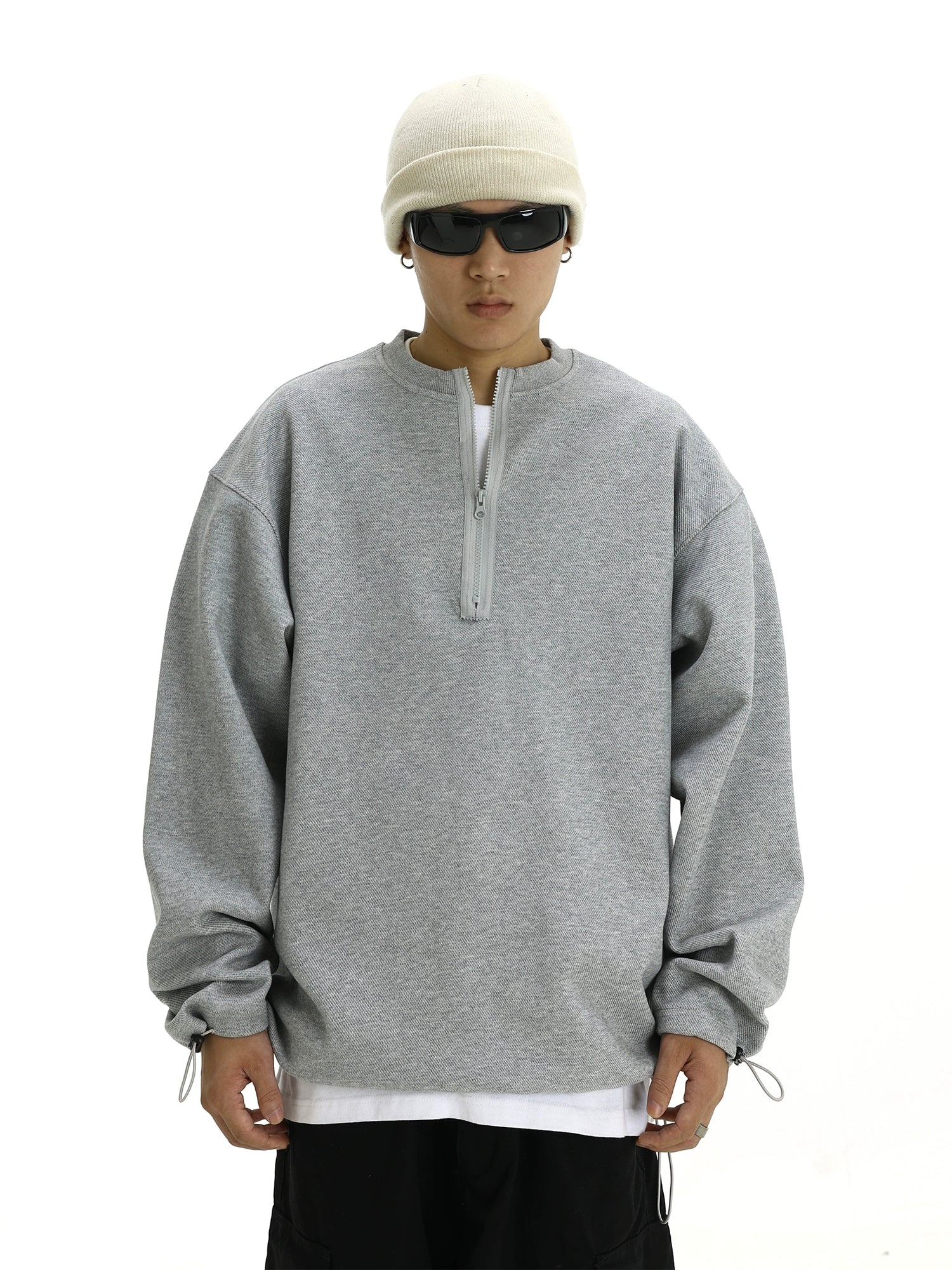 Half-Zip Oversized Sweatshirt