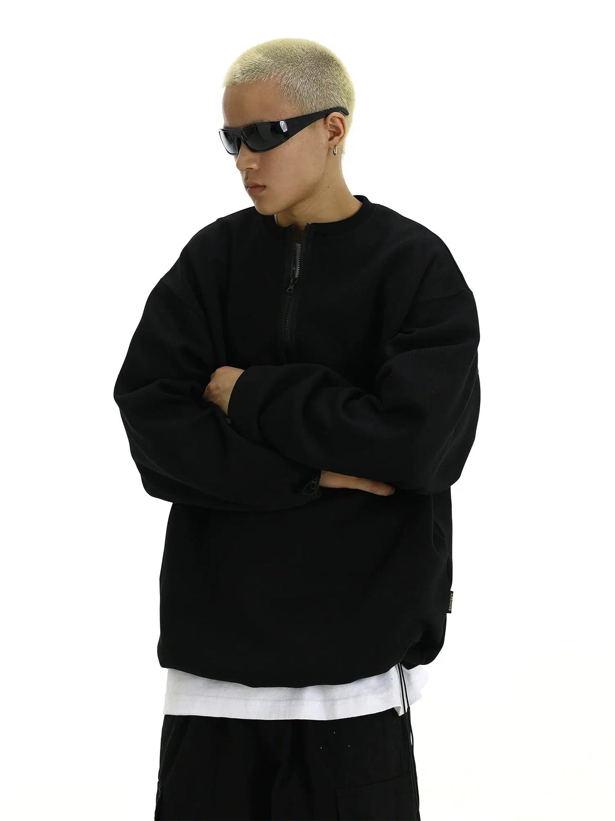 Half-Zip Oversized Sweatshirt