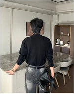 Half-Zip Ribbed Knit Sweater