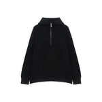 Half-Zip Hooded Knitwear Sweater