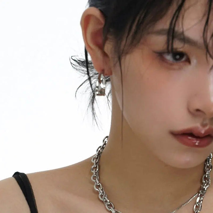 Half-circle Ripple Earrings
