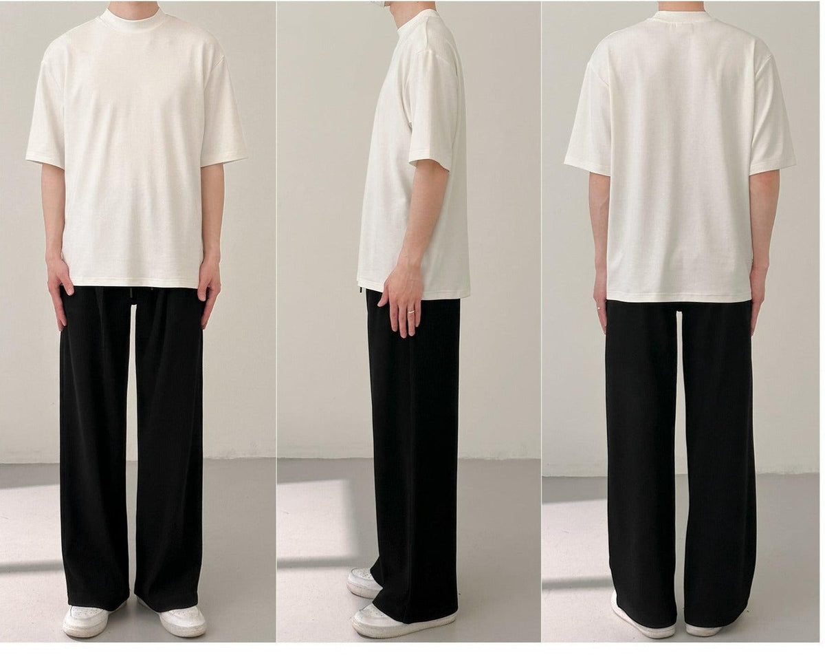 Half-high Collar Short-sleeved T-shirt