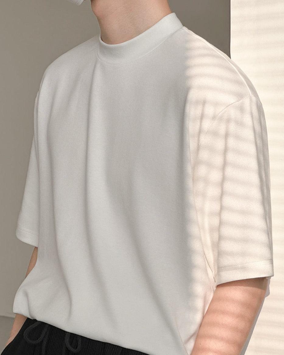 Half-high Collar Short-sleeved T-shirt