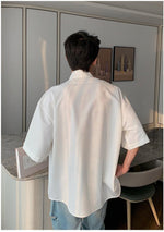 Half-neck Button-down Shirt