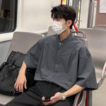 Half-neck Button-down Shirt