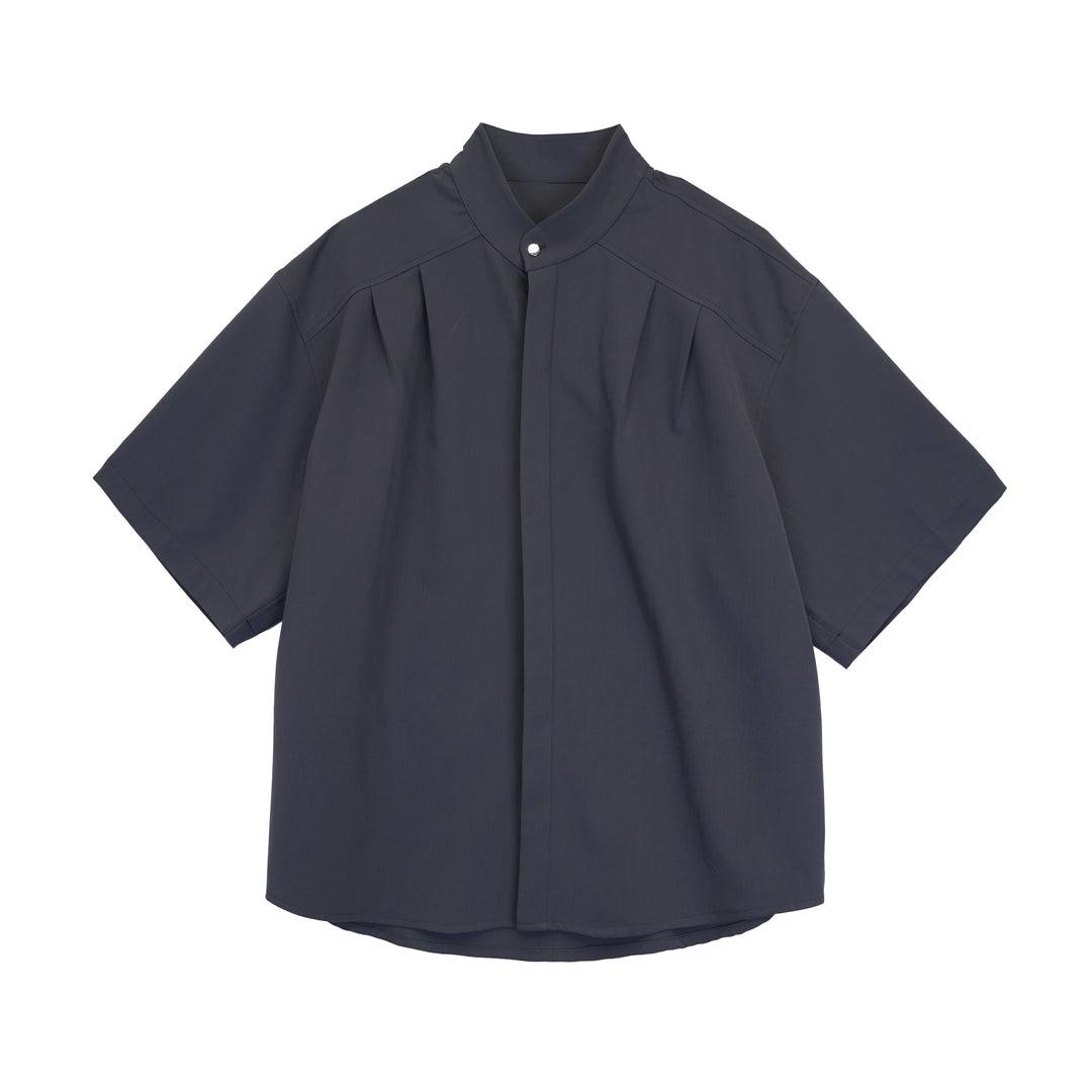 Half-neck Button-down Shirt