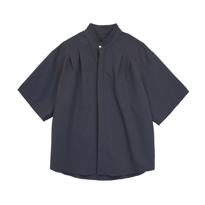 Half-neck Button-down Shirt