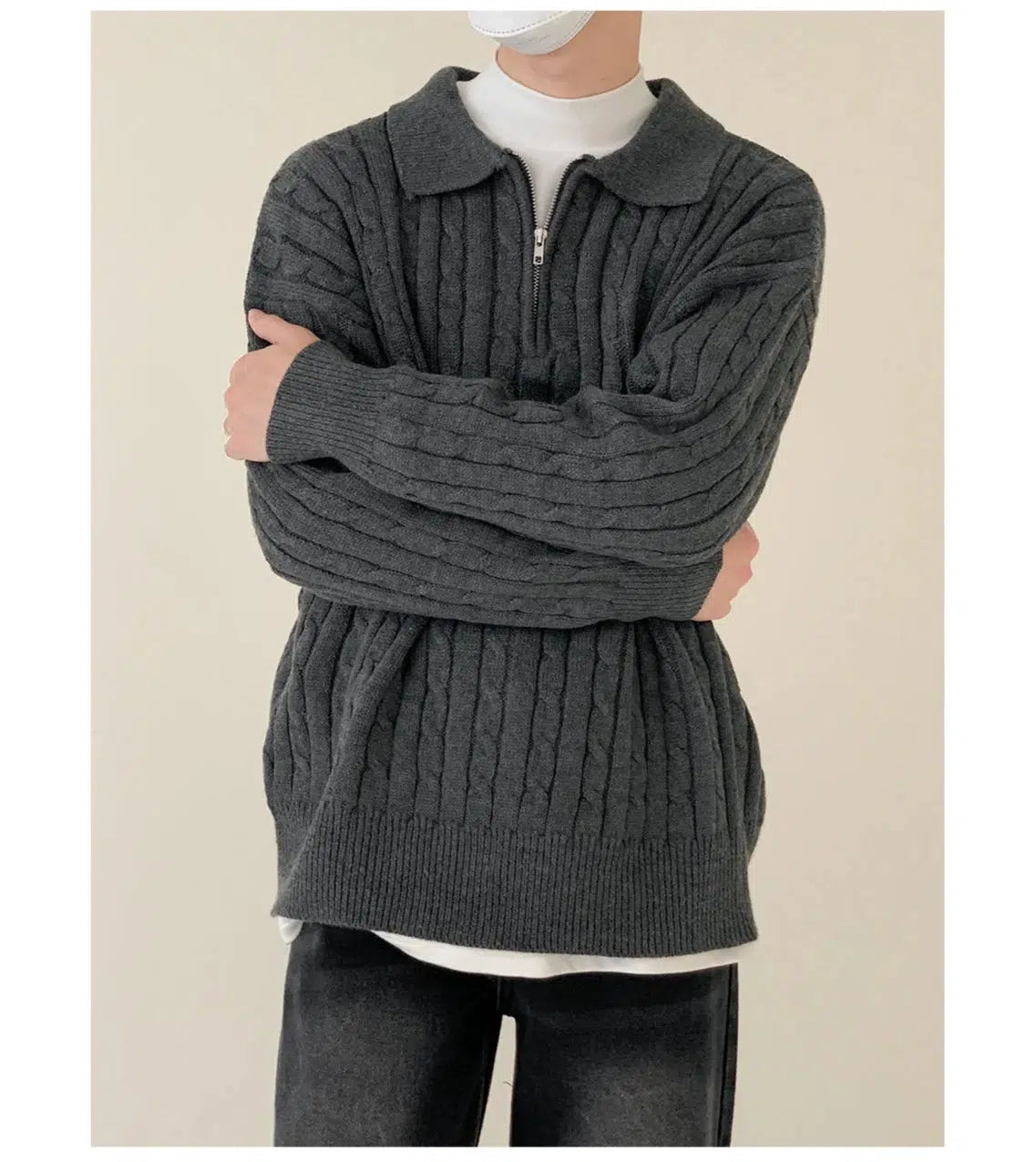 Half-zip Knitted Polo Shirt