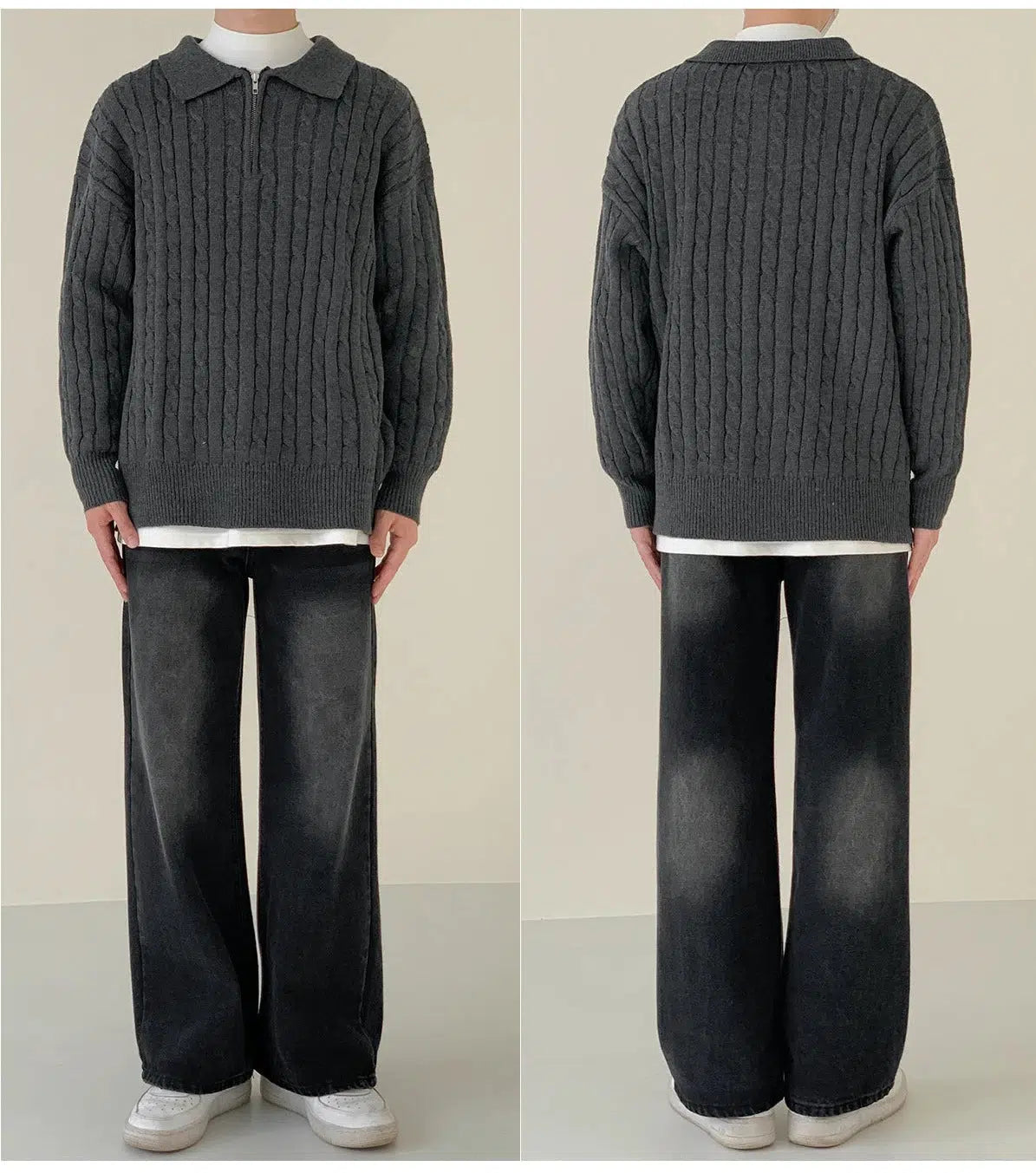 Half-zip Knitted Polo Shirt