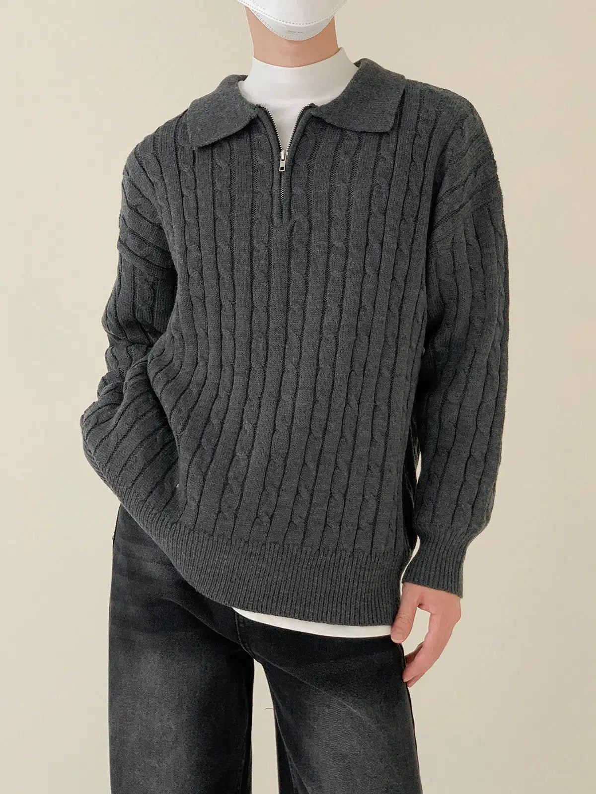 Half-zip Knitted Polo Shirt