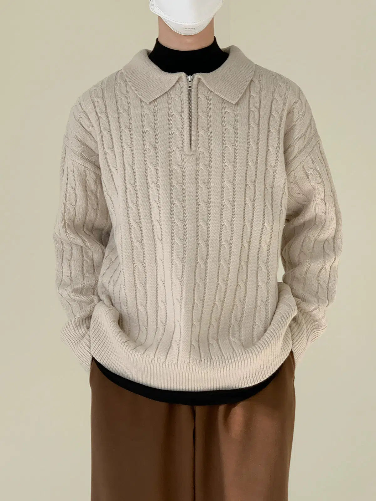 Half-zip Knitted Polo Shirt