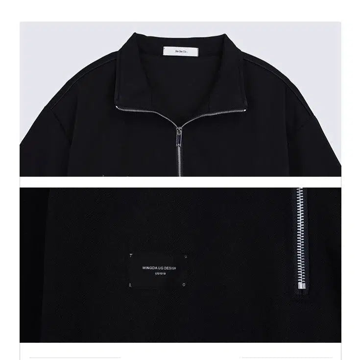 Half-zip POLO T-shirt