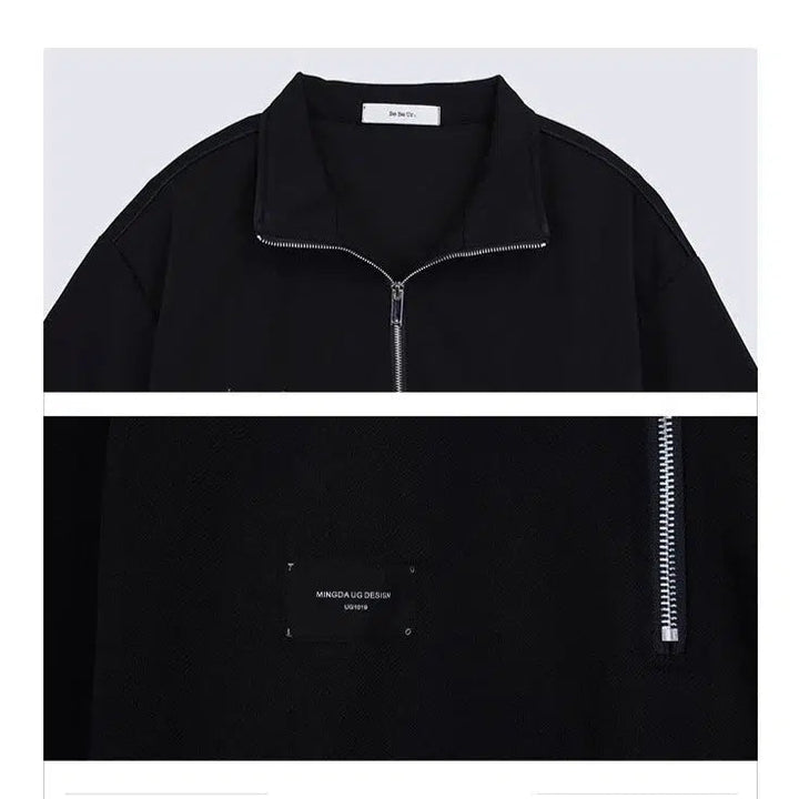 Half-zip POLO T-shirt