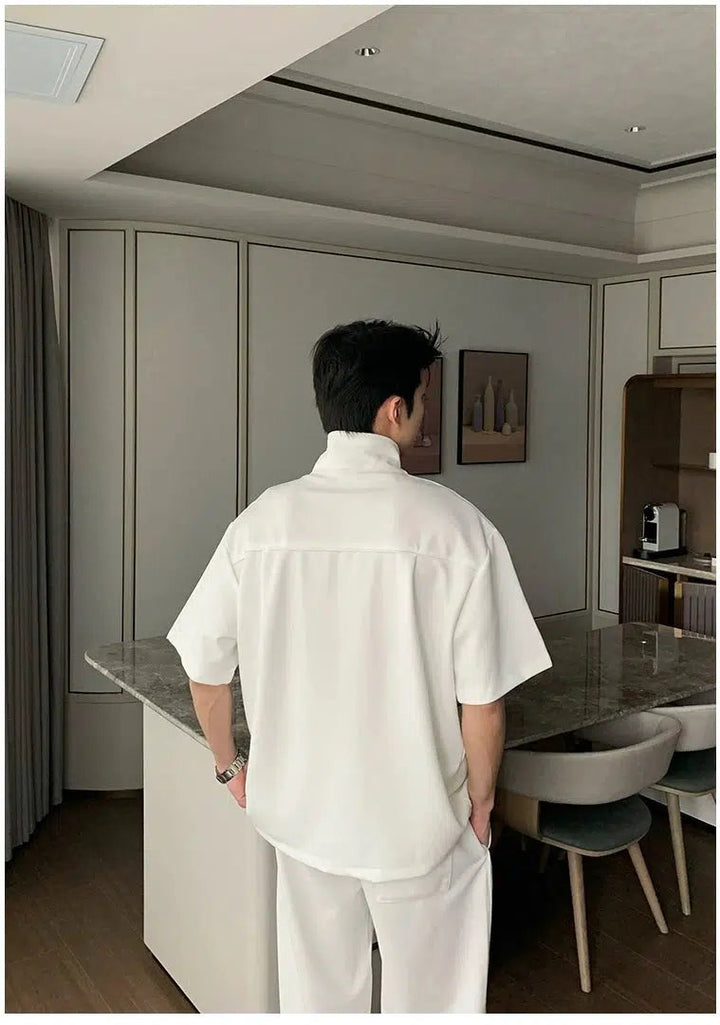 Half-zip POLO T-shirt