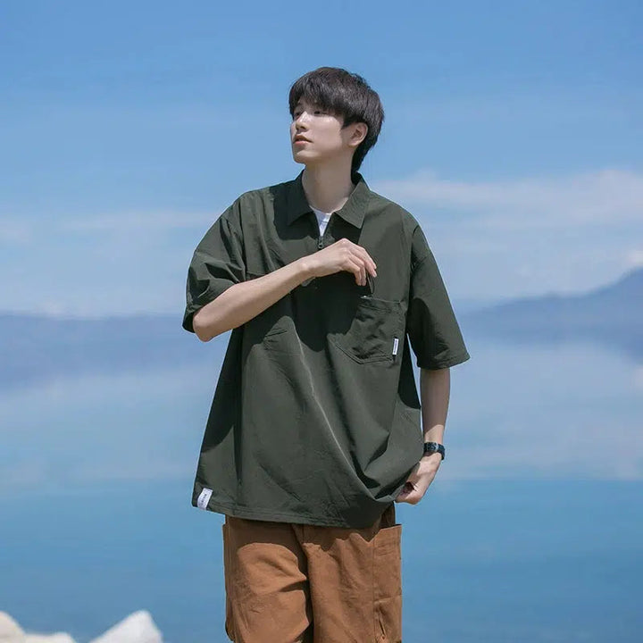 Half-zip Polo T-shirt