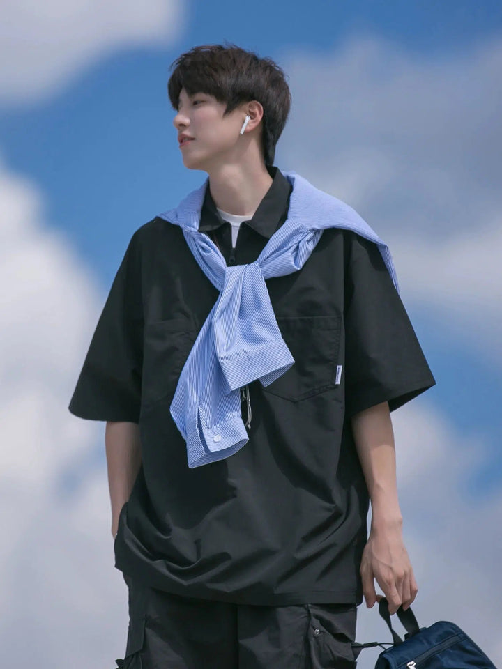 Half-zip Polo T-shirt