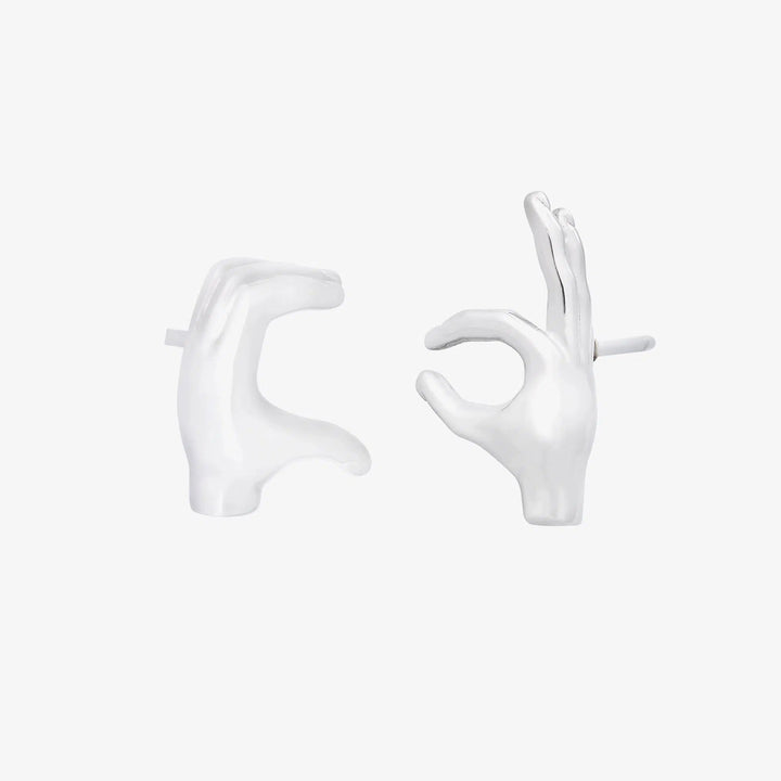 Hand Gesture Stud Earrings