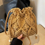 Handmade Macrame Drawstring Bag