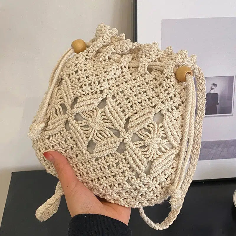 Handmade Woven Bucket Bag