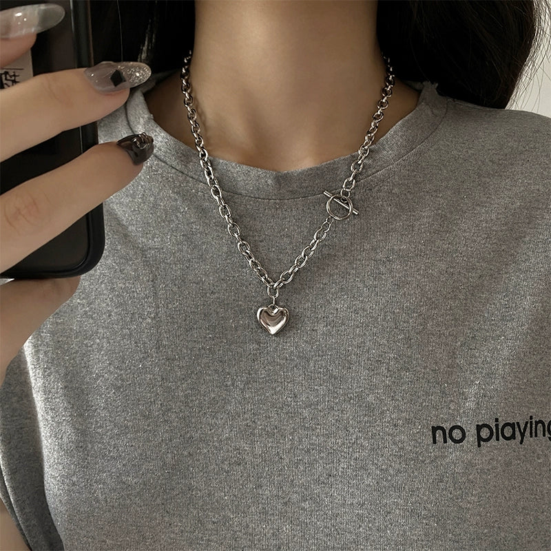 Heart Charm Chain Necklace
