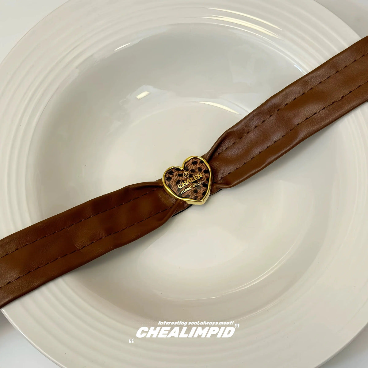 Leopard Print Heart Necklace