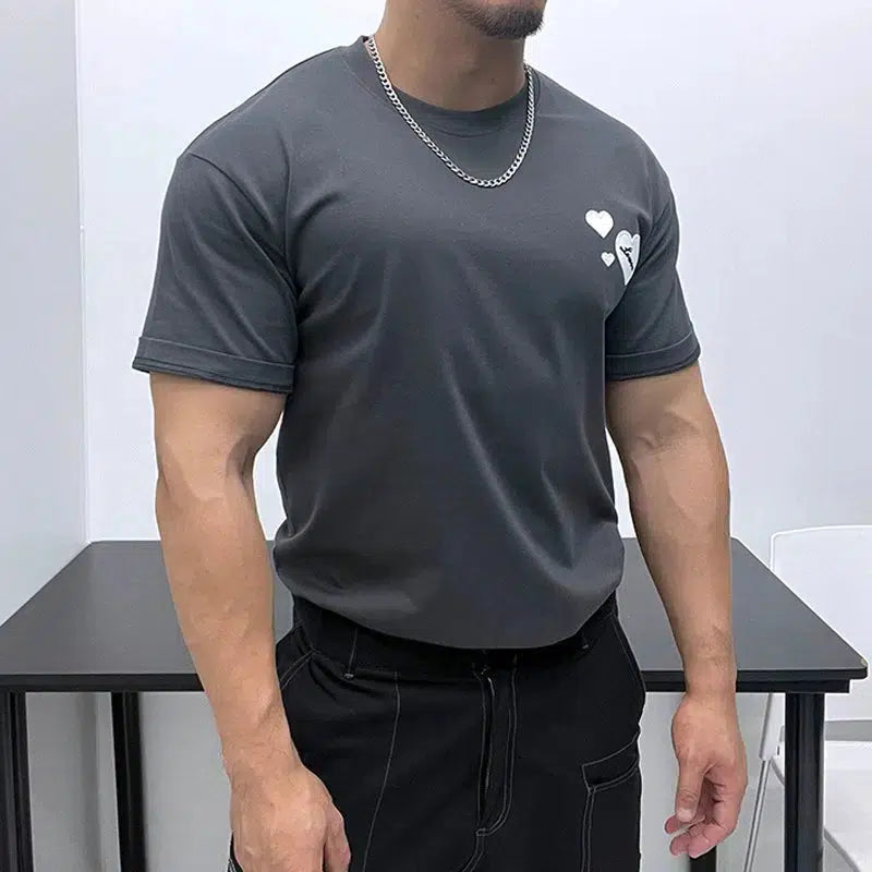 Heart Graphic Casual T-shirt