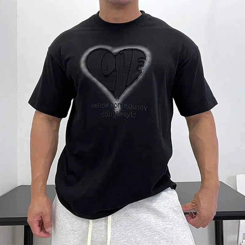 Heart Graphic Print T-shirt
