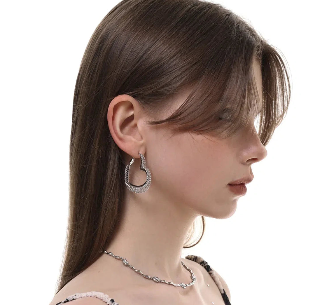 Heart Hoop Earrings