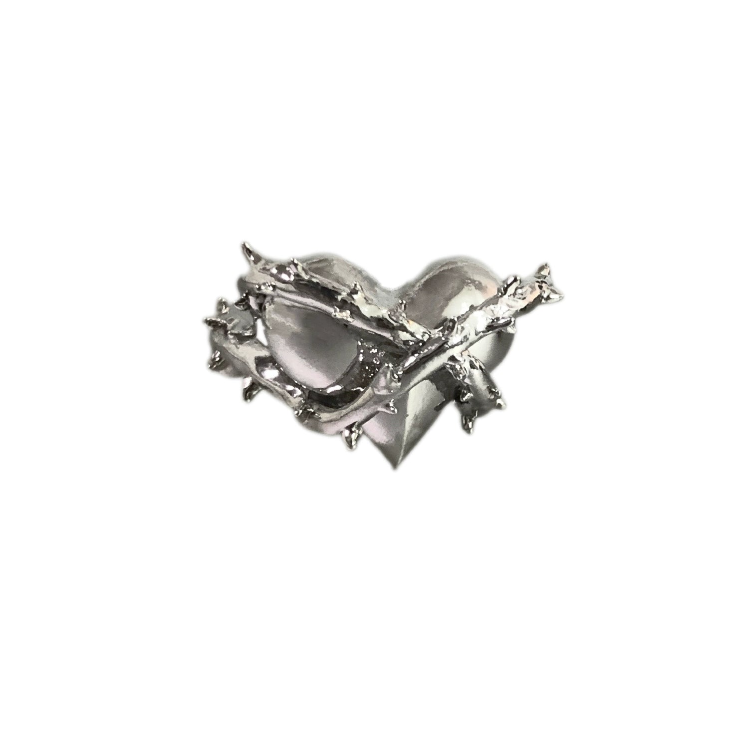 Heart Metal Thorn Love Ring