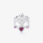 Heart Motif Gemstone Ring