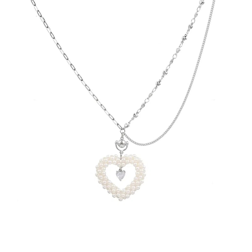 Heart Pearl Necklace