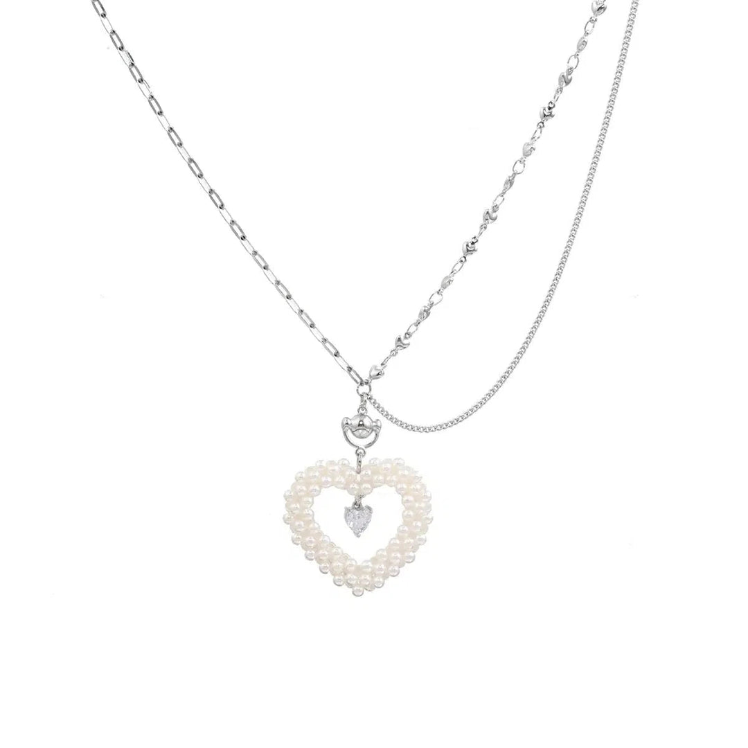 Heart Pearl Necklace