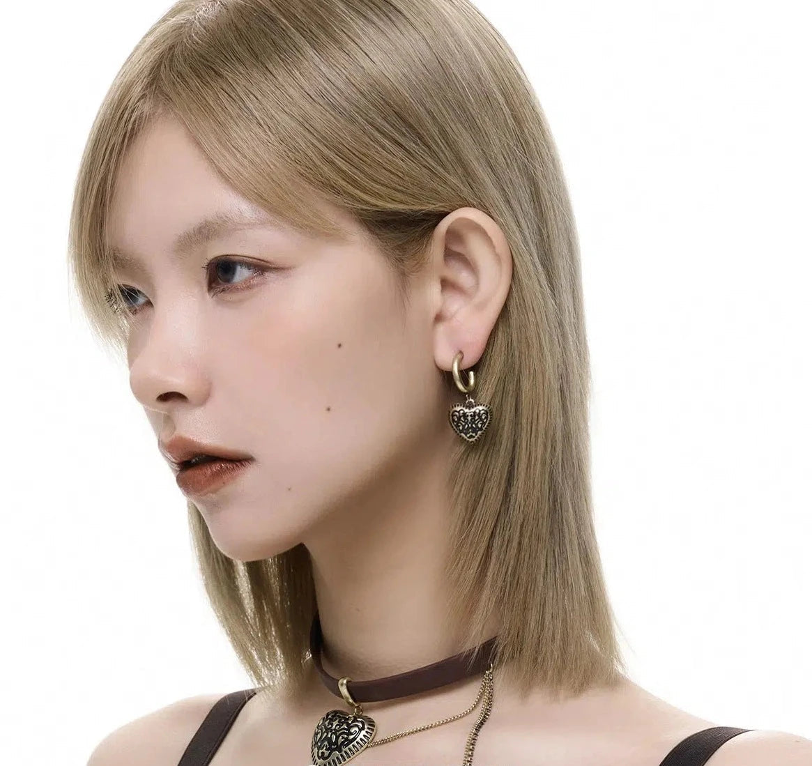 Heart Pendant Earrings