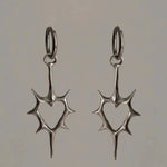 Heart Thorn Hollow Stud Earrings