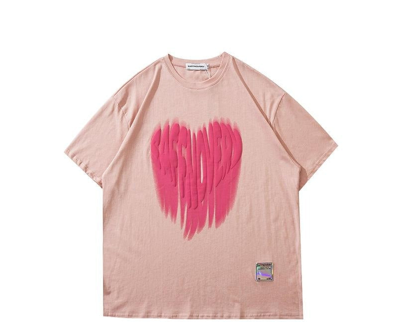 Heart-shaped Graffiti 3D T-shirt