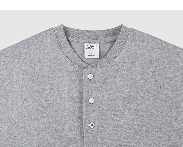 Henley Drop Shoulder T-shirt